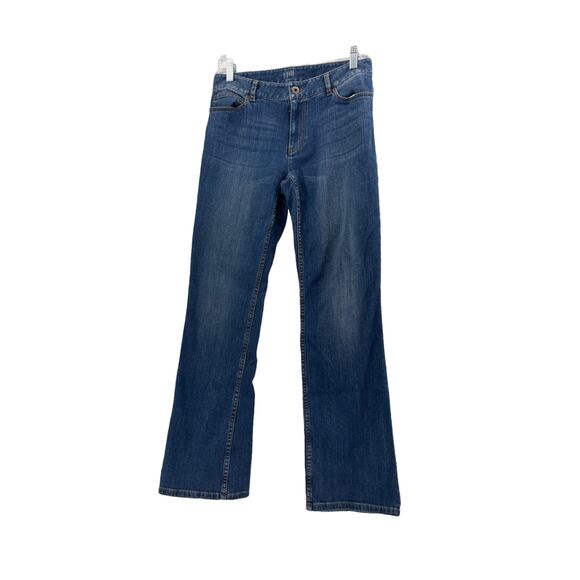 J.Jill Dark Wash Blue Stretch Denim Authentic Fit Boot Cut Jeans Women's Size 4 - Picture 2 of 9